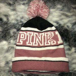 PINK Pom Pom Beanie